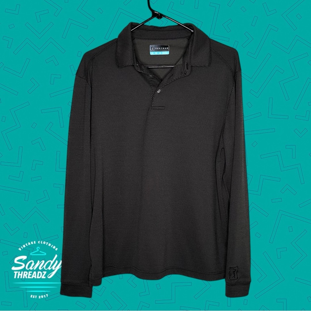 PGA Tour golf long sleeve polo shirt - Picture 3 of 7